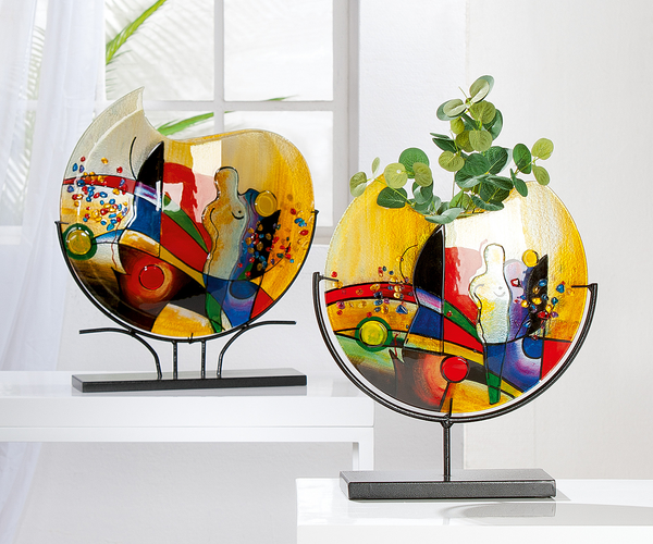 Vase Silhouette - Farbglas - Mehrfarbig - 32 x 38 cm