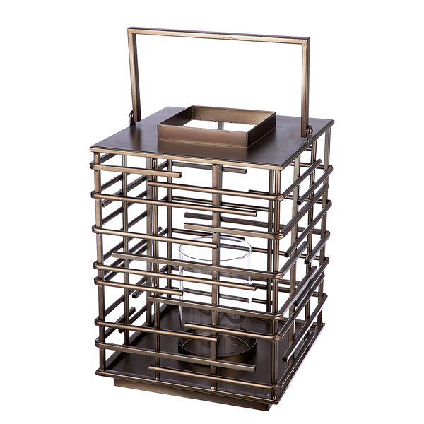 Laterne Loft - Eisen - Messing - Höhe: 47 cm