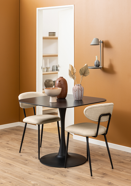 Esszimmerstuhl Almsted 2er-Set - Strukturstoff Badia: Beige