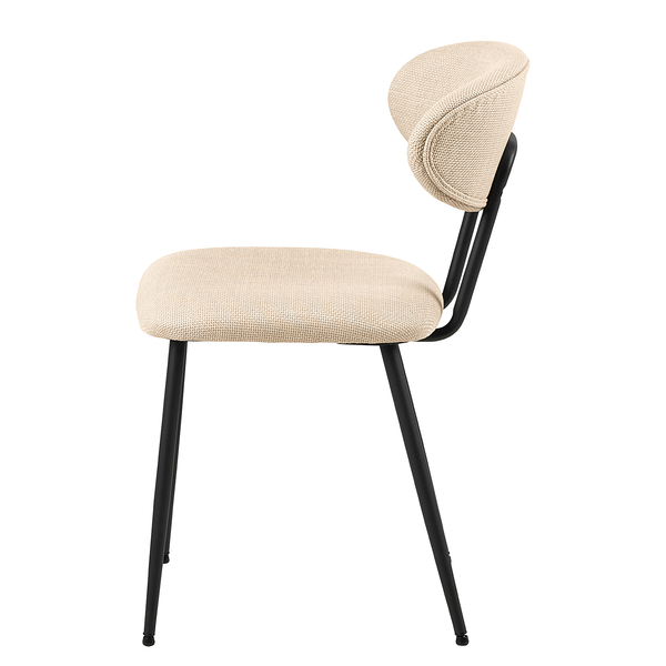 Esszimmerstuhl Almsted 2er-Set - Strukturstoff Badia: Beige