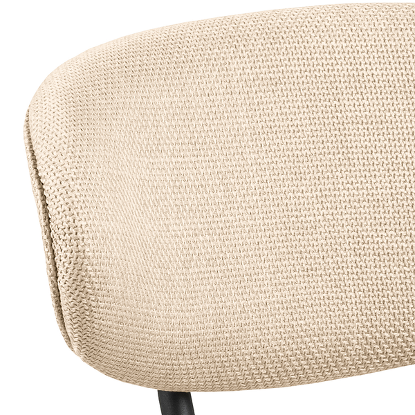 Esszimmerstuhl Almsted 2er-Set - Strukturstoff Badia: Beige