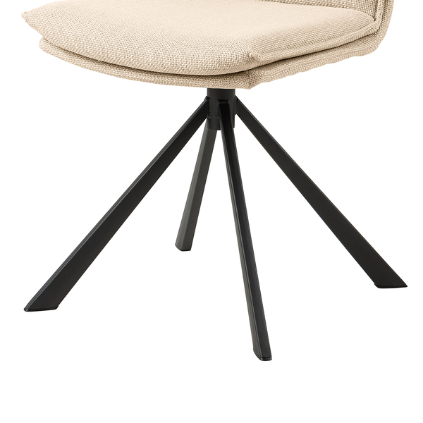 Polsterstuhl Gulstav - Beige - Strukturstoff - Stahl - 47 x 85 x 59 cm