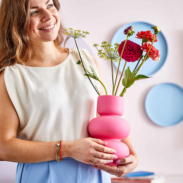 Vase PINK - Steinzeug - Pink