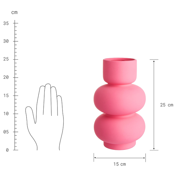 Vase PINK - Steinzeug - Pink