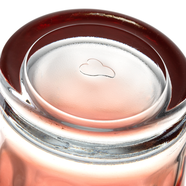 Trinkglas Optic - Klarglas - Rot - 4er Set - Fassungsvermögen: 0.54 L