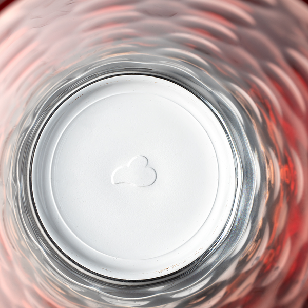 Trinkglas Optic - Klarglas - Rot - 4er Set - Fassungsvermögen: 0.54 L