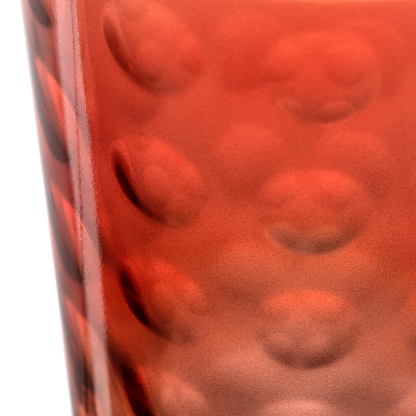 Trinkglas Optic - Klarglas - Rot - 4er Set - Fassungsvermögen: 0.54 L