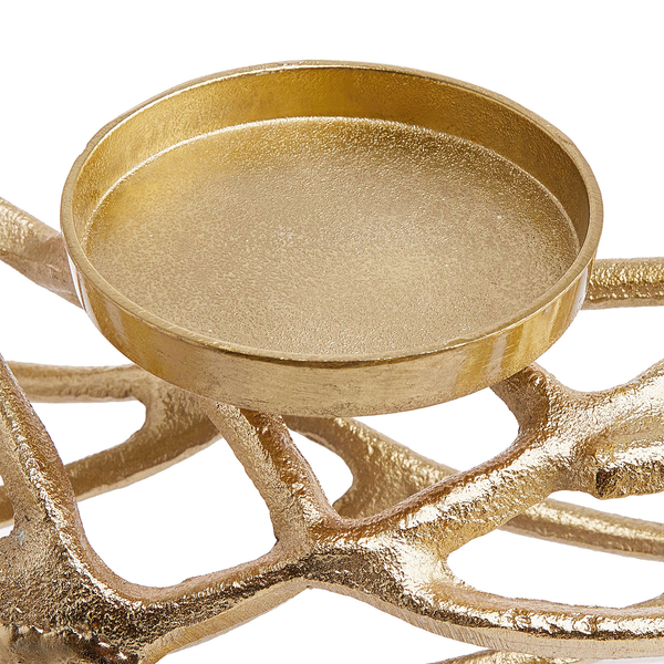 Adentskranz ADVENT "Treibholz" - Aluminium - Gold