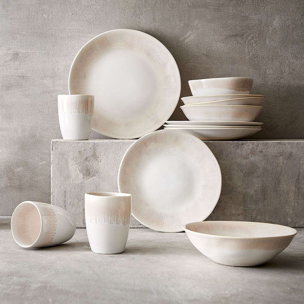 Geschirr-Set ATLANTIS 12-teilig - Steinzeug - Beige