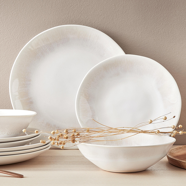 Geschirr-Set ATLANTIS 12-teilig - Steinzeug - Beige