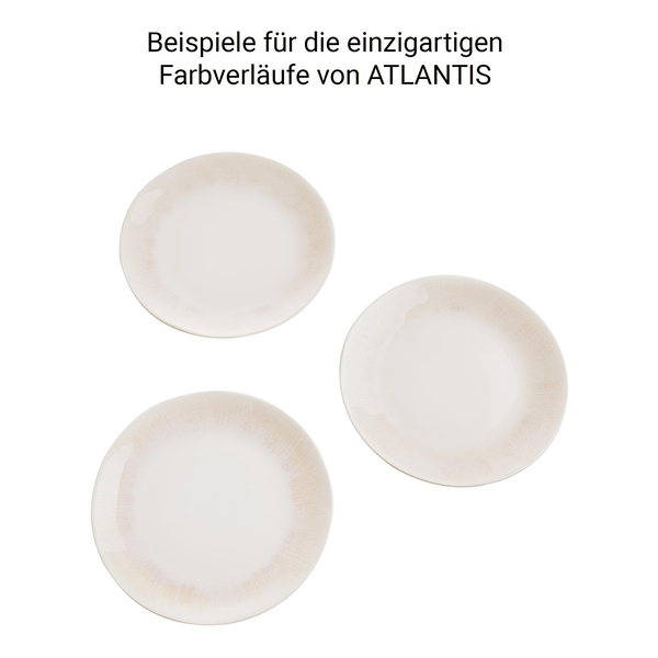 Geschirr-Set ATLANTIS 12-teilig - Steinzeug - Beige