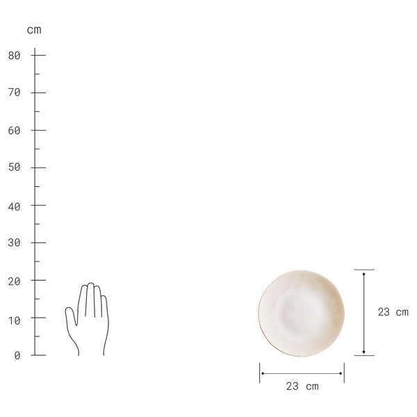 Geschirr-Set ATLANTIS 12-teilig - Steinzeug - Beige