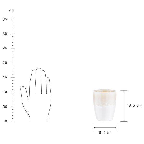 Geschirr-Set ATLANTIS 16-teilig - Beige - Steingut - Höhe: 3 cm