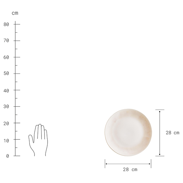 Geschirr-Set ATLANTIS 16-teilig - Beige - Steingut - Höhe: 3 cm