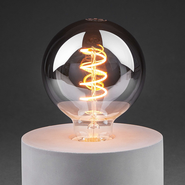 LED-Glühbirne BRIGHT LIGHT Smoky - Glas - Grau