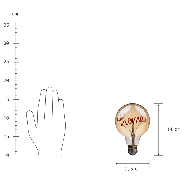 LED-Glühbirne BRIGHT LIGHT Home - Glas - Beige