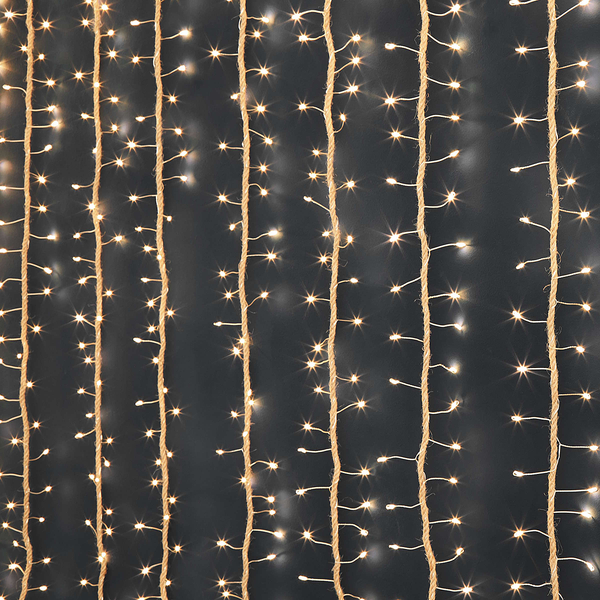 LED-Vorhang FARMHOUSE - Jute -Natur