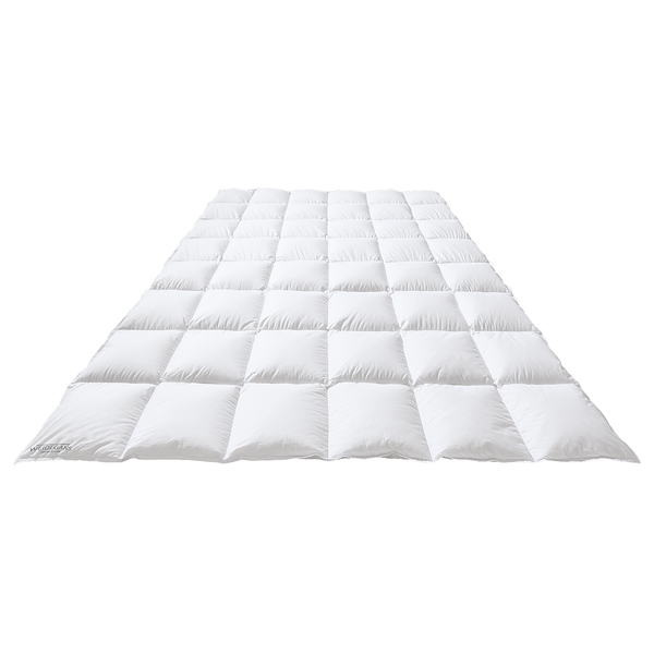 Daunenbettdecke Weidegans Warm - Baumwolle / Gänsedaunen - Weiß - 240 x 220 cm