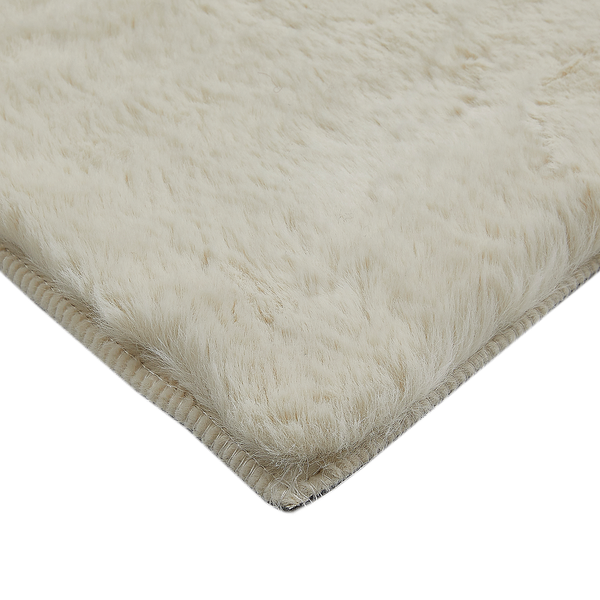 Hochflorteppich Loano - Polyester - Beige - Beige - 80 x 150 cm