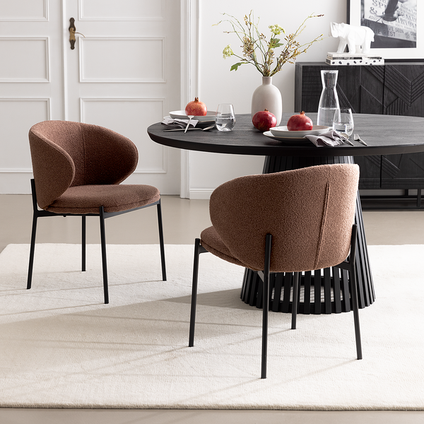 Polsterstuhl BANNEKER 2er-Set - Rostbraun