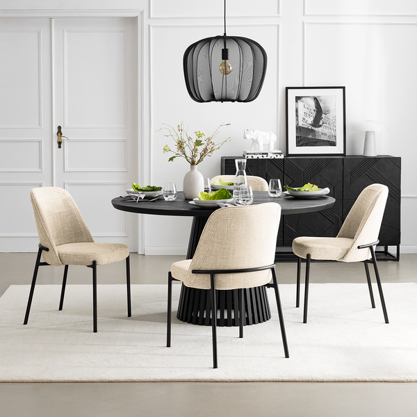 Polsterstuhl Littlecott 2er-Set - Creme