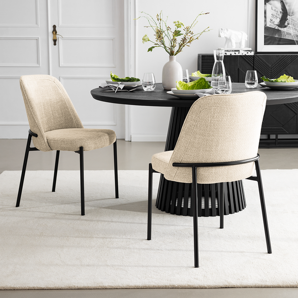 Polsterstuhl Littlecott 2er-Set - Creme