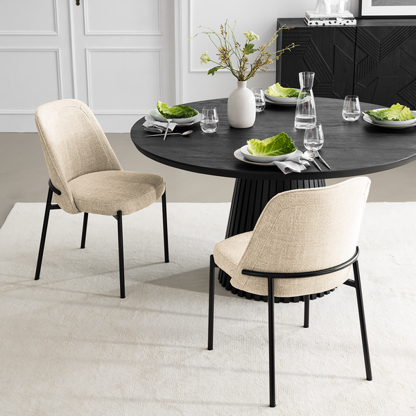 Polsterstuhl Littlecott 2er-Set - Creme