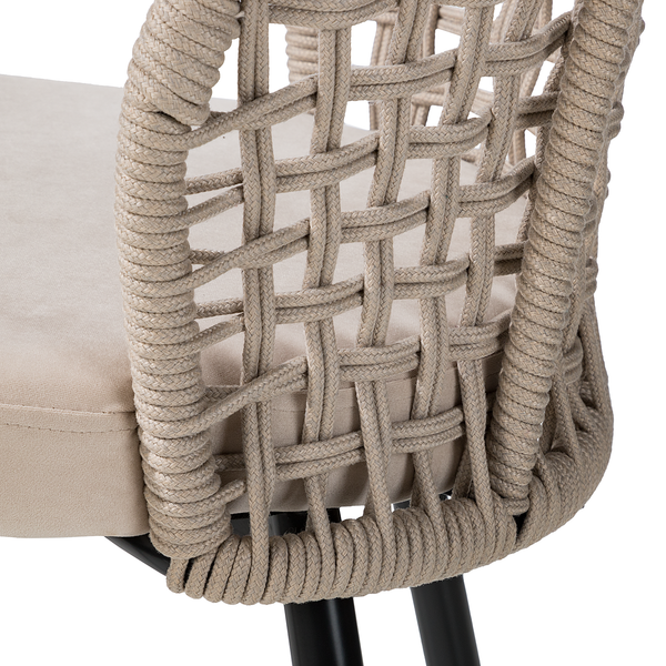 Esszimmerstuhl Rickwood 2er-Set - Samt / Stahl - Beige / Schwarz