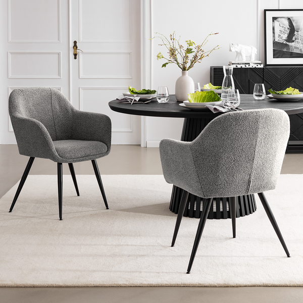 Polsterstuhl Glassburn 2er-Set - Grau