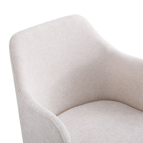 Armlehnenstuhl SKAUO 2er-Set - Strukturstoff Cella: Beige