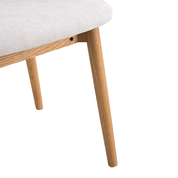 Armlehnenstuhl SKAUO 2er-Set - Strukturstoff Cella: Beige