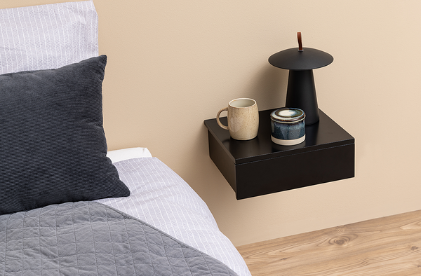 Hänge-Nachtkommode Chartee - Schwarz