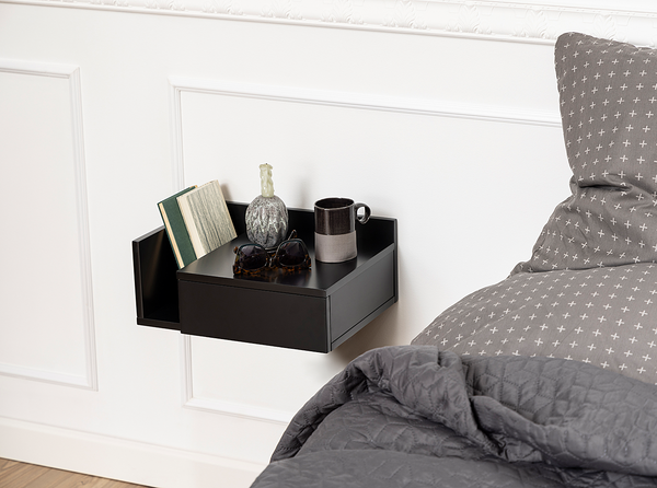 Hänge-Nachtkommode Tydol - Schwarz