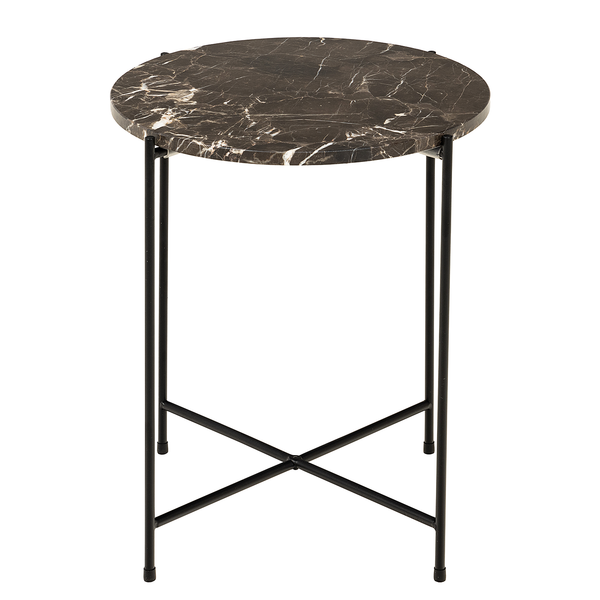 Beistelltisch Carwile - Marmor Braun - Durchmesser: 42 cm