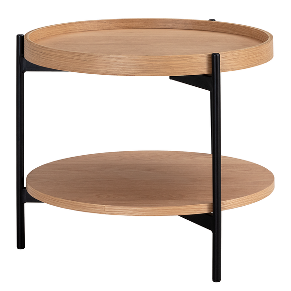 Beistelltisch DOLOGANI - Echtholzfurnier - Eiche