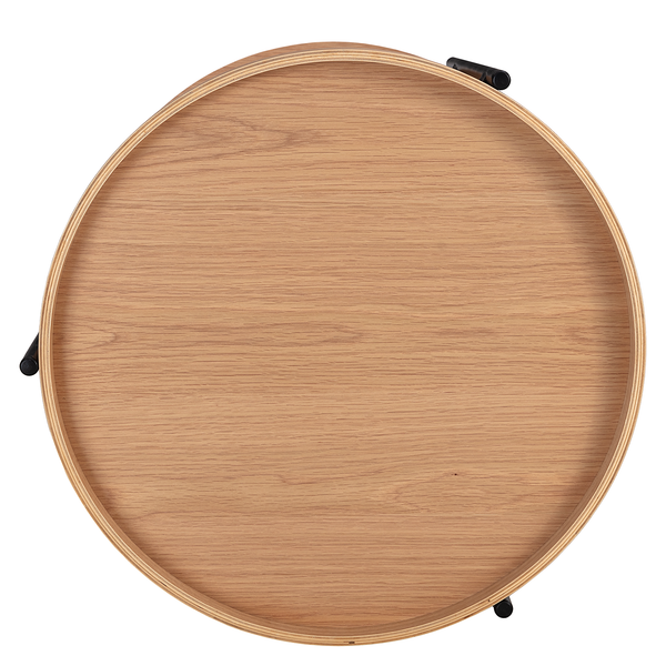 Beistelltisch DOLOGANI - Echtholzfurnier - Eiche