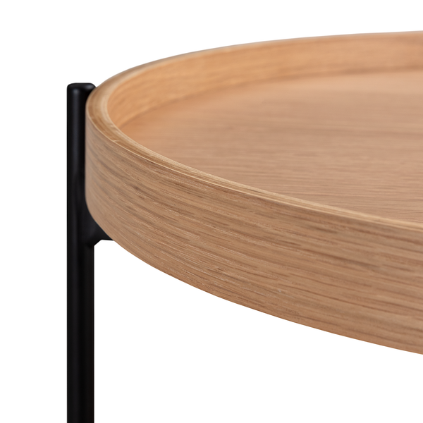 Beistelltisch DOLOGANI - Echtholzfurnier - Eiche