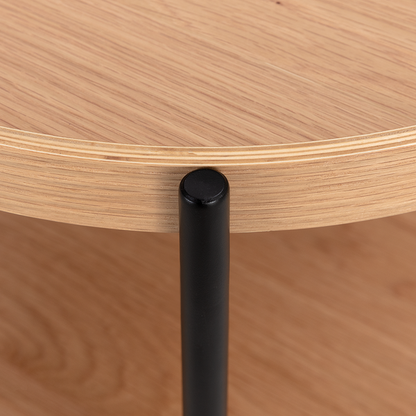 Beistelltisch DOLOGANI - Echtholzfurnier - Eiche