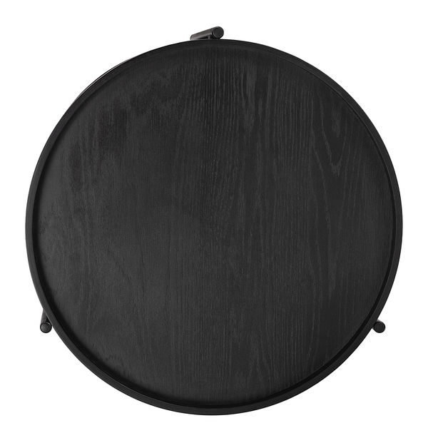 Beistelltisch DOLOGANI - Echtholzfurnier - Eiche Schwarz