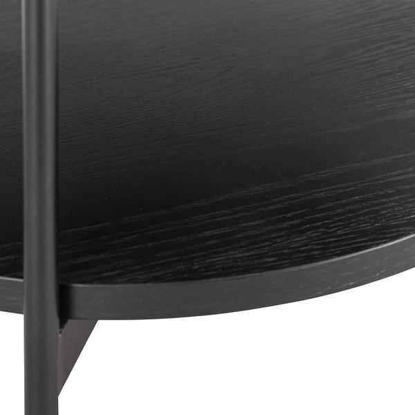 Beistelltisch DOLOGANI - Echtholzfurnier - Eiche Schwarz