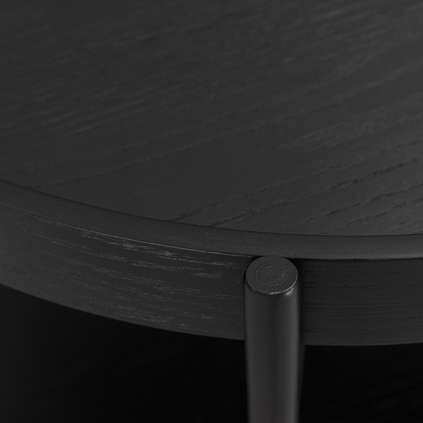 Beistelltisch DOLOGANI - Echtholzfurnier - Eiche Schwarz