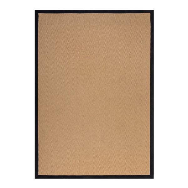 Juteteppich Kira - Jute / Polyester - Schwarz - 160 x 230 cm