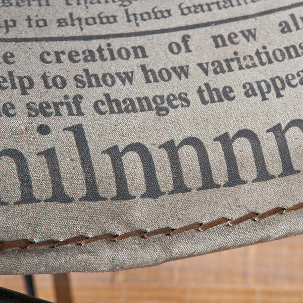 Hocker Numerati - Kunstleder / Eisen - Grau