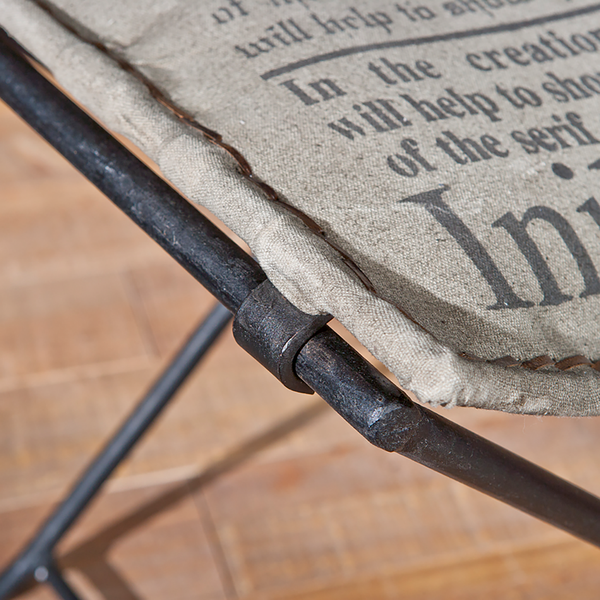 Hocker Numerati - Kunstleder / Eisen - Grau