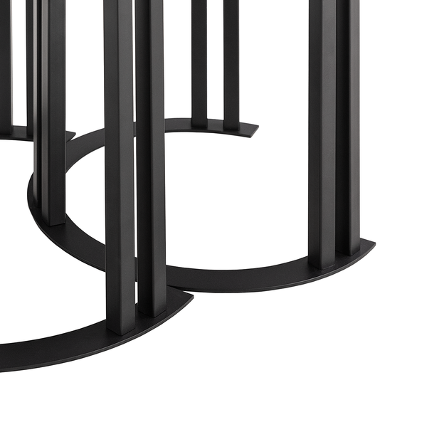 Beistelltischset MIGBA 2-teilig Typ A - Echtholzfurnier / Metall - Eiche