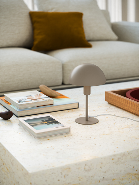 Tischleuchte Ellen Mini - Aluminium - 1-flammig - Taupe