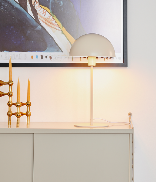 Tischleuchte Ellen - Aluminium - 1-flammig - Beige