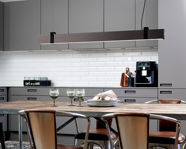 LED-Pendelleuchte Lilt - Aluminium - 1-flammig - Schwarz