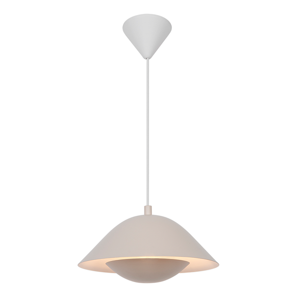Pendelleuchte Freya - Aluminium - Schwarz - 2-flammig - Beige