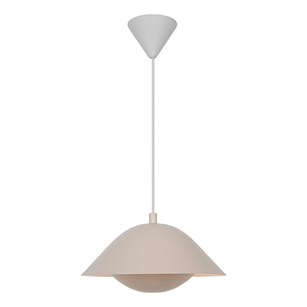 Pendelleuchte Freya - Aluminium - Schwarz - 2-flammig - Beige